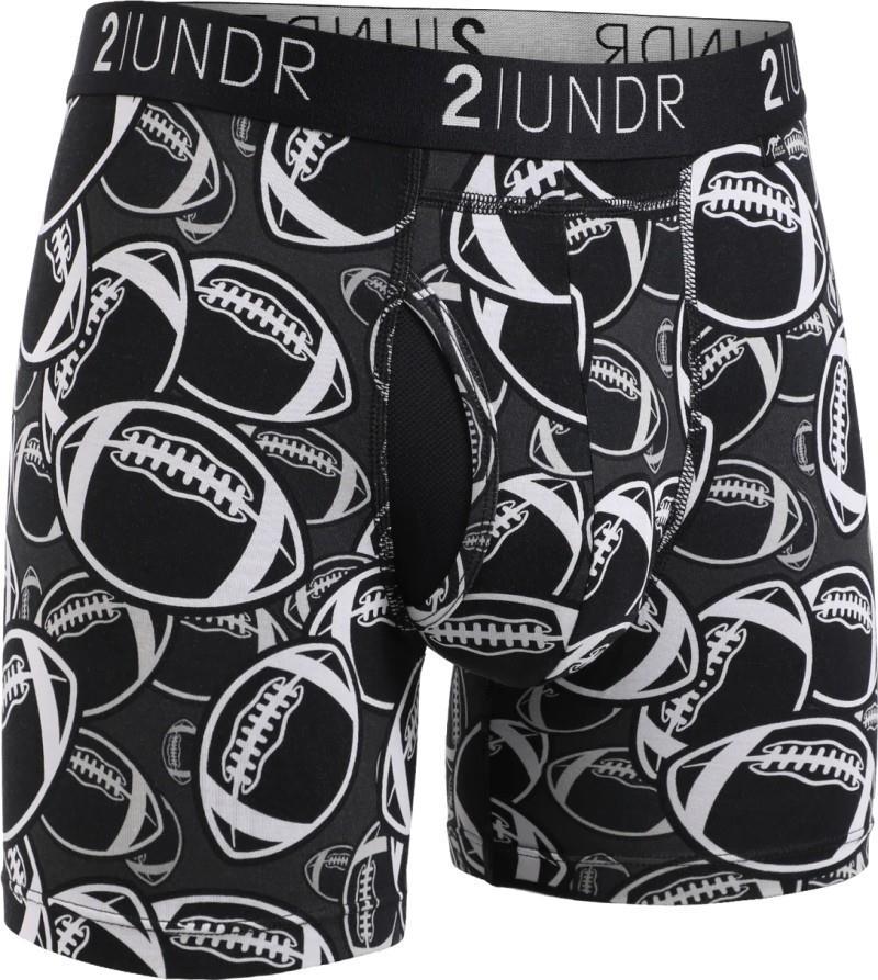 Swing Shift Boxer Briefs, 6" Inseam, Print - Mens - grid iron 1