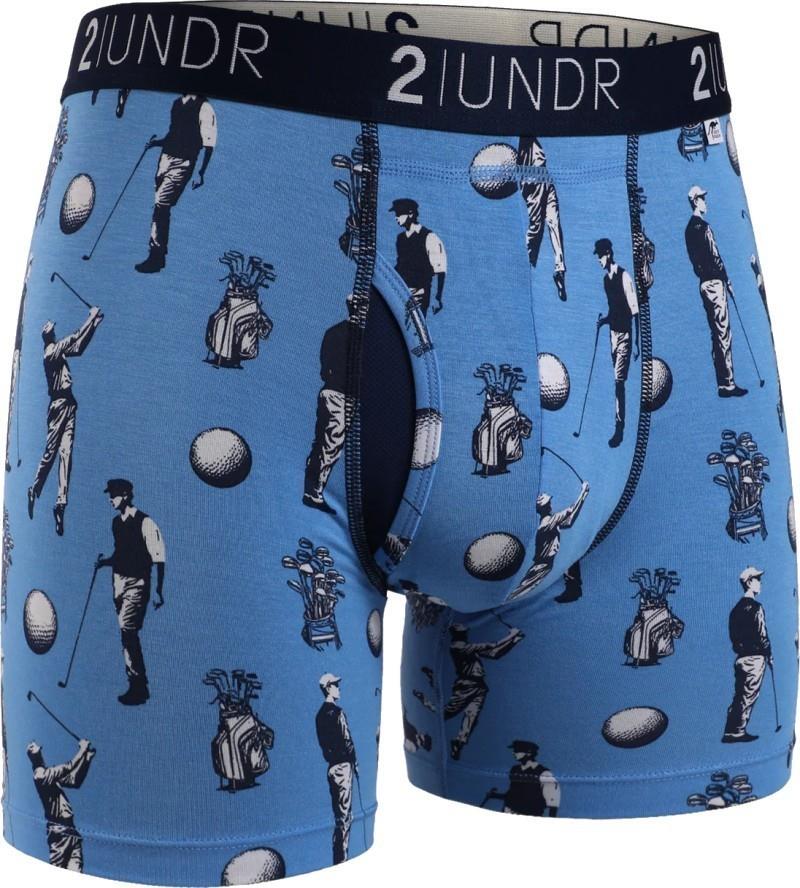 Swing Shift Boxer Briefs, 6" Inseam, Print - Mens - stroke play 1