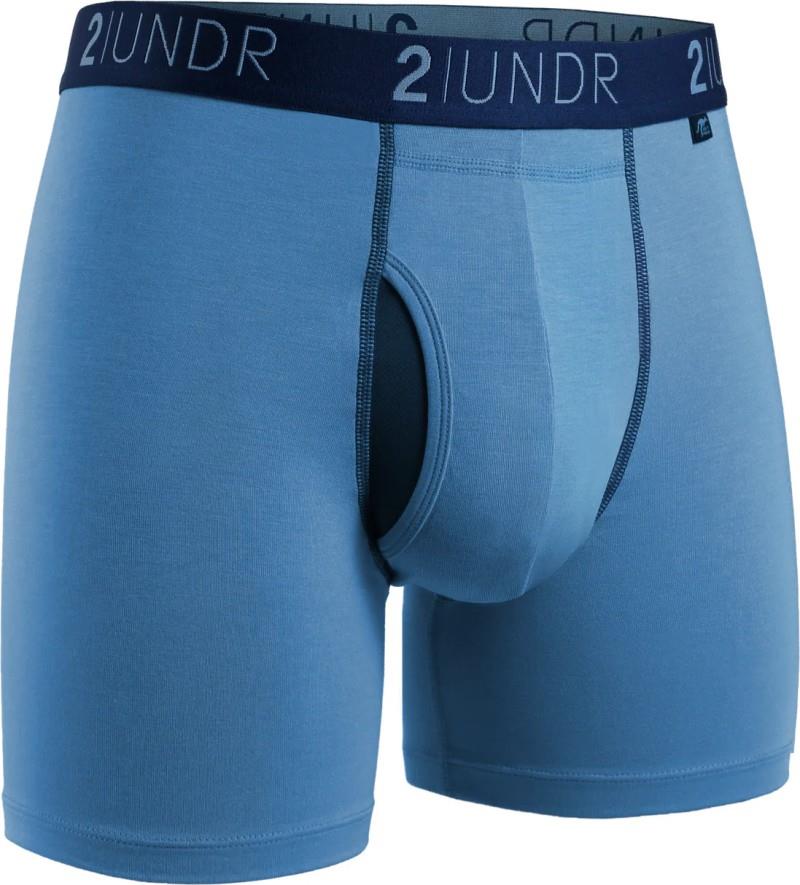 Swing Shift Boxer Briefs, 6" Inseam, Solid - 4XL-5XL - Mens - sky blue 1