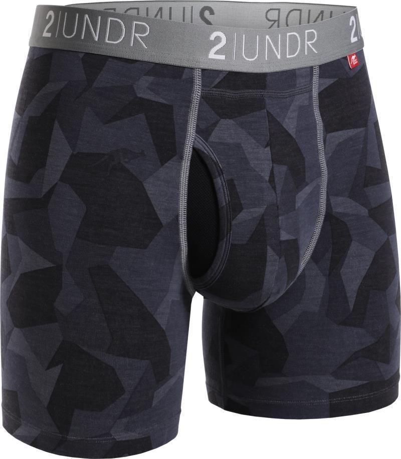 Swing Shift Boxer Briefs, 6" Inseam - Camo - Mens - Black Camo 1
