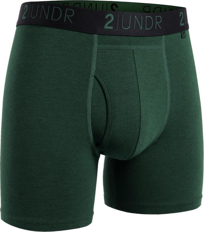 Swing Shift Boxer Briefs, 6" Inseam - Heathered - 4XL-5XL - Mens - jade 1