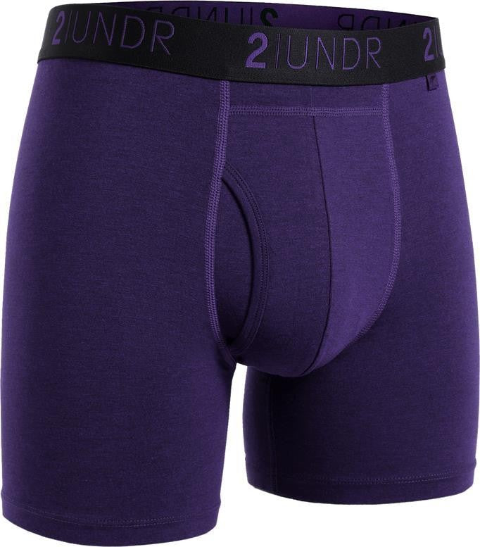 Swing Shift Boxer Briefs, 6" Inseam - Heathered - Mens - amethyst 1