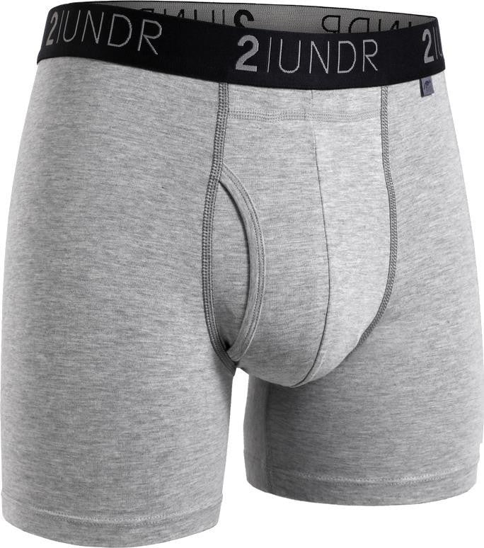 Swing Shift Boxer Briefs, 6" Inseam - Heathered - Mens - diamond 1
