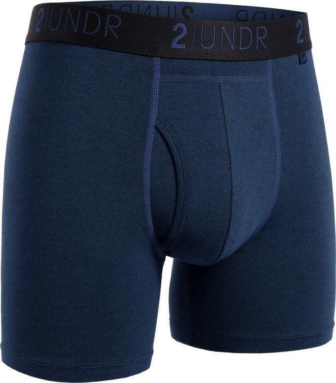 Swing Shift Boxer Briefs, 6" Inseam - Heathered - Mens - sapphire 1