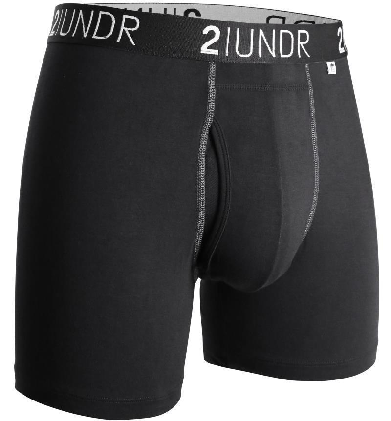 Swing Shift Boxer Briefs, 6" Inseam - Print - Mens - 2-Pack - black / rococo 1