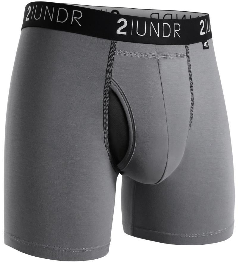 Swing Shift Boxer Briefs, 6" Inseam - Print - Mens - 2-Pack - grey / dog tooth 1