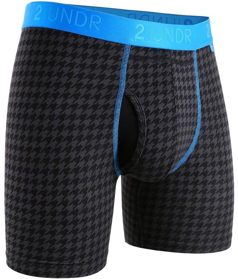 Swing Shift Boxer Briefs, 6" Inseam - Print - Mens - 2-Pack - grey / dog tooth 1