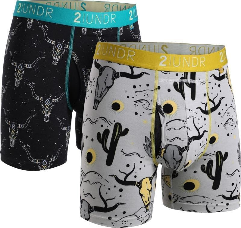 Swing Shift Boxer Briefs, 6" Inseam - Print - Mens - 2-Pack - santa fe / durango 1