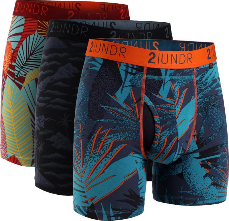 Swing Shift Boxer Briefs, 6" Inseam - Print - Mens - 3-Pack - miami / moonlit / tropic 1