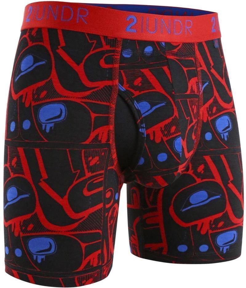 Swing Shift Boxer Briefs, 6" Inseam - Print - Mens - bella rock 1