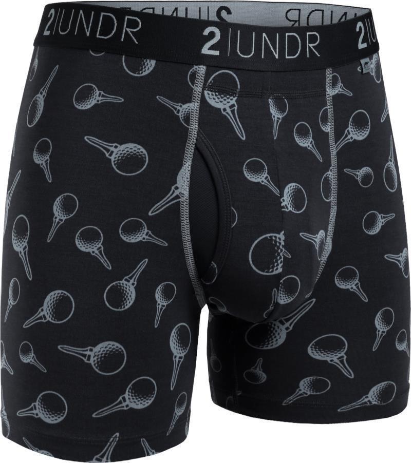Swing Shift Boxer Briefs, 6" Inseam - Print - Mens - black tees 1