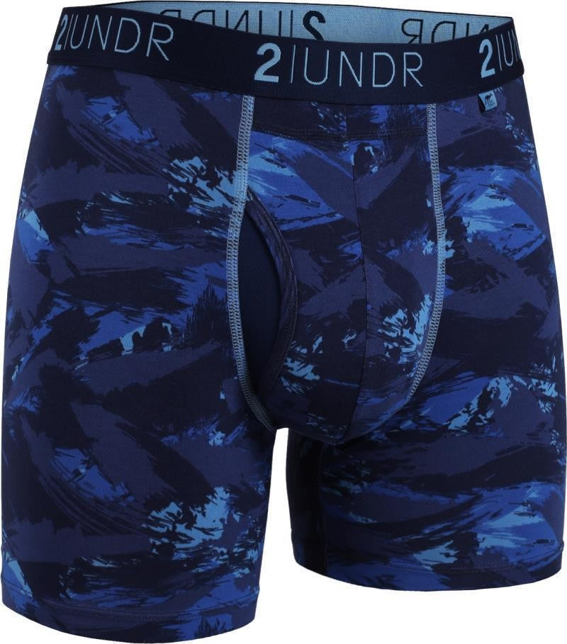 Swing Shift Boxer Briefs, 6" Inseam - Print - Mens - blue storm 1