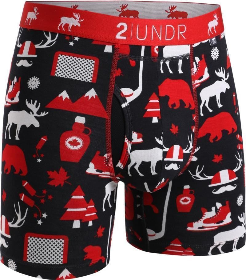 Swing Shift Boxer Briefs, 6" Inseam - Print - Mens - canada eh 1