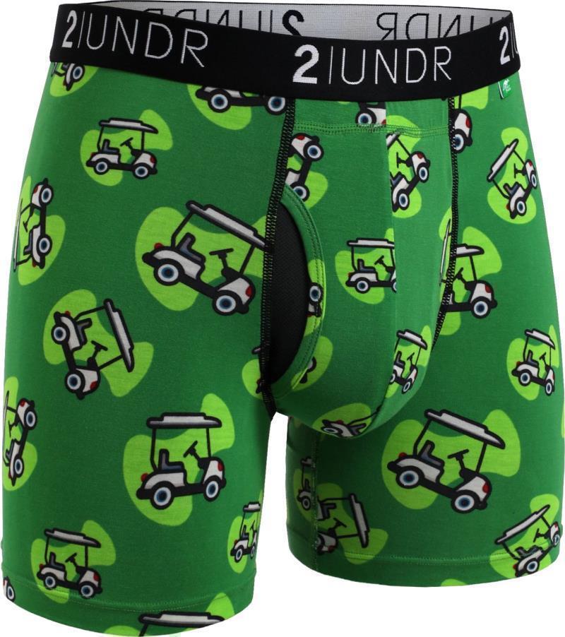 Swing Shift Boxer Briefs, 6" Inseam - Print - Mens - cart path green 1