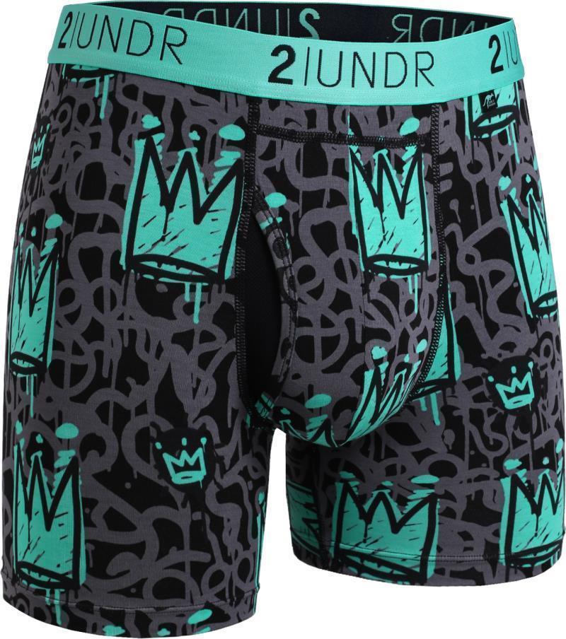 Swing Shift Boxer Briefs, 6" Inseam - Print - Mens - crowns 1