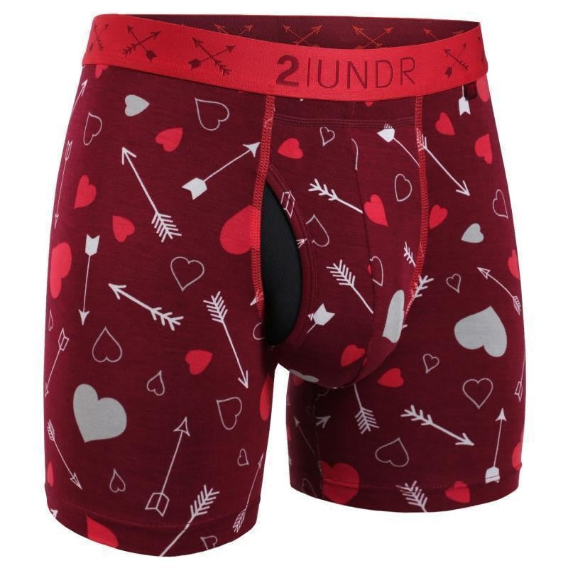 Swing Shift Boxer Briefs, 6" Inseam - Print - Mens - cupid 1