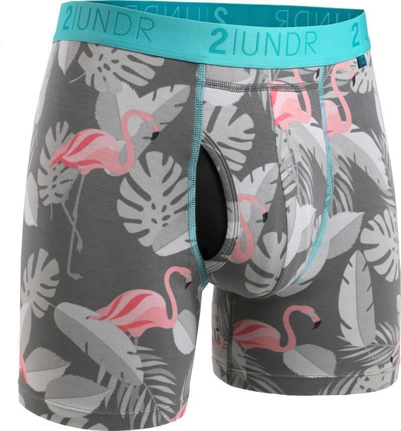 Swing Shift Boxer Briefs, 6" Inseam - Print - Mens - flamingo 1