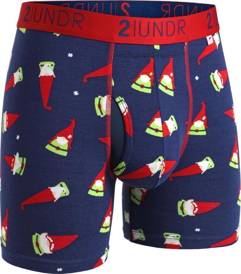 Swing Shift Boxer Briefs, 6" Inseam - Print - Mens - gnomes 1