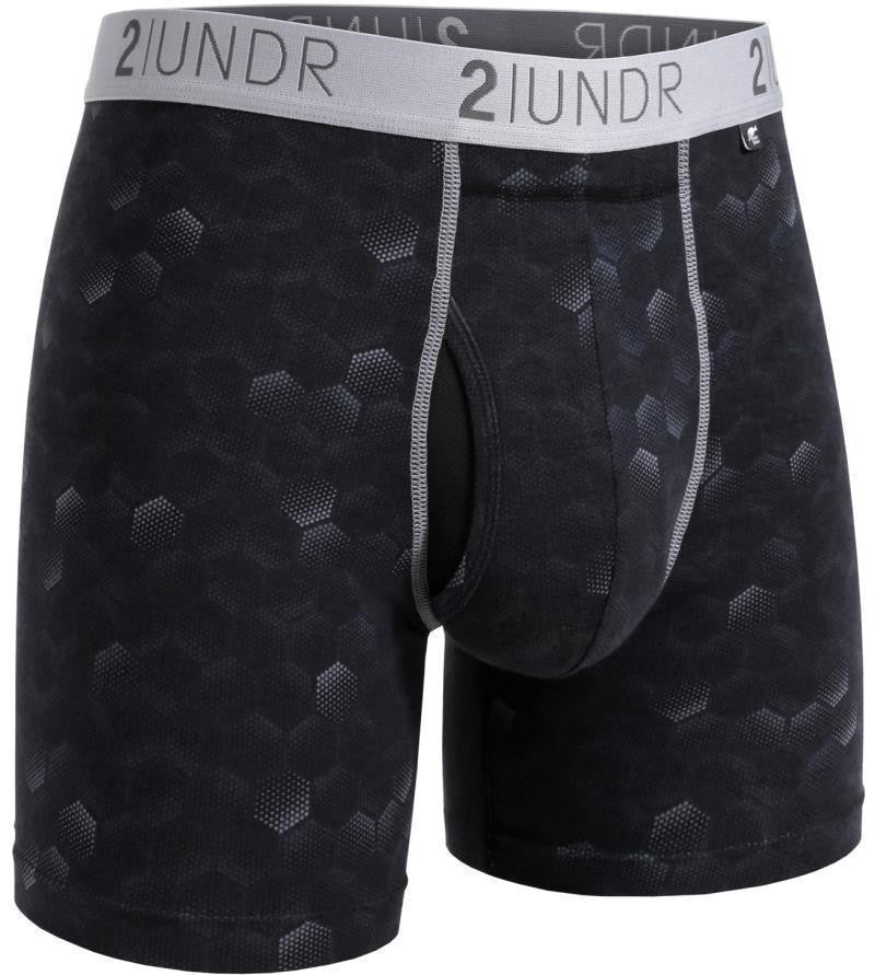 Swing Shift Boxer Briefs, 6" Inseam - Print - Mens - hexadot 1