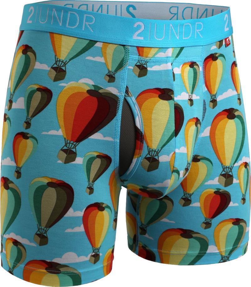 Swing Shift Boxer Briefs, 6" Inseam - Print - Mens - hot air 1