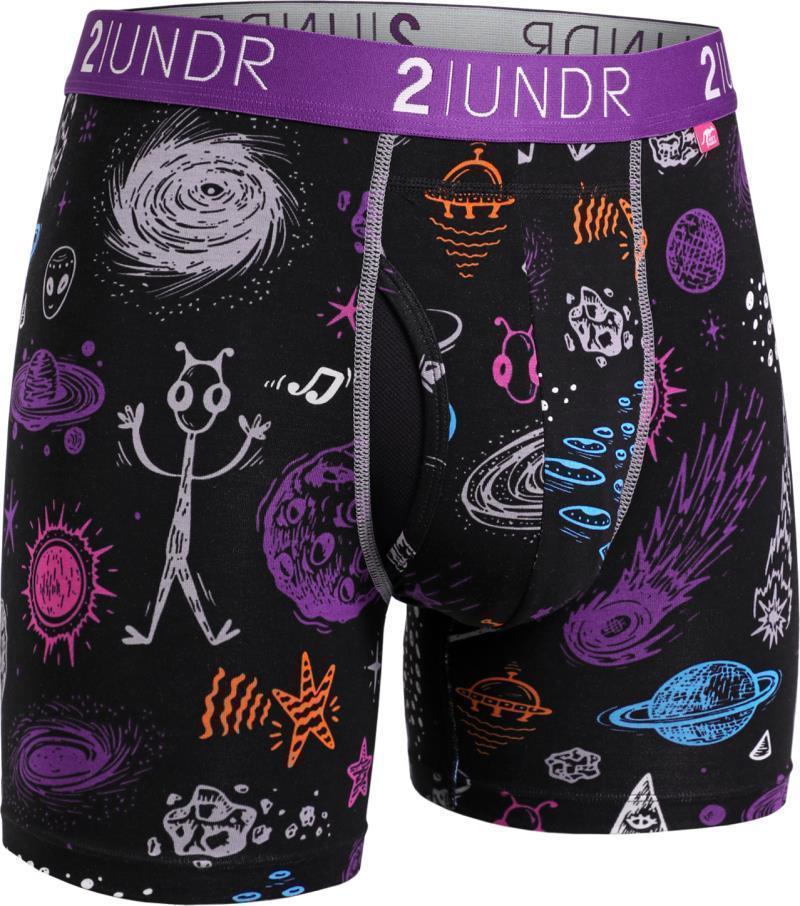 Swing Shift Boxer Briefs, 6" Inseam - Print - Mens - kosmos 1