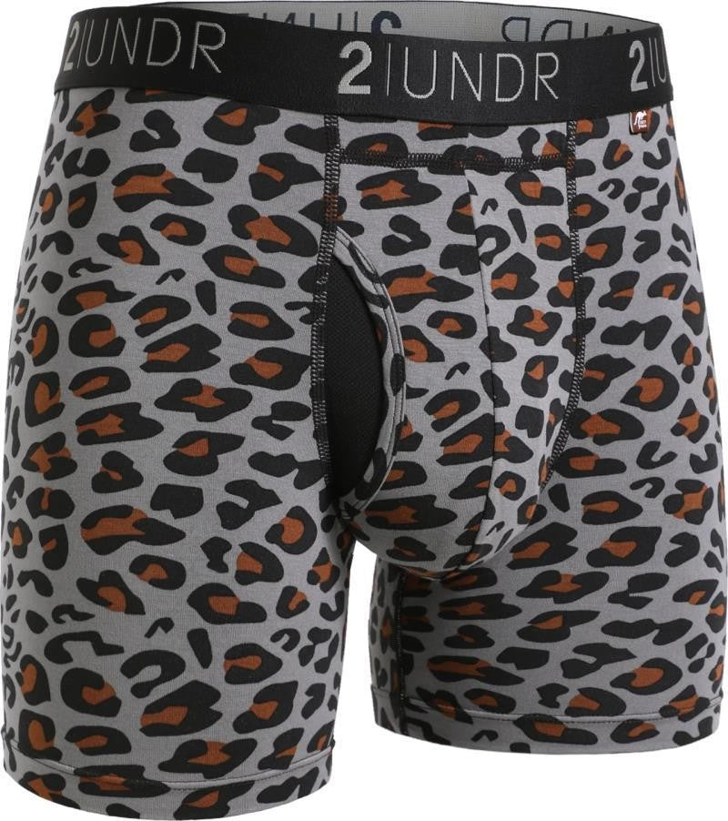 Swing Shift Boxer Briefs, 6" Inseam - Print - Mens - leopard 1