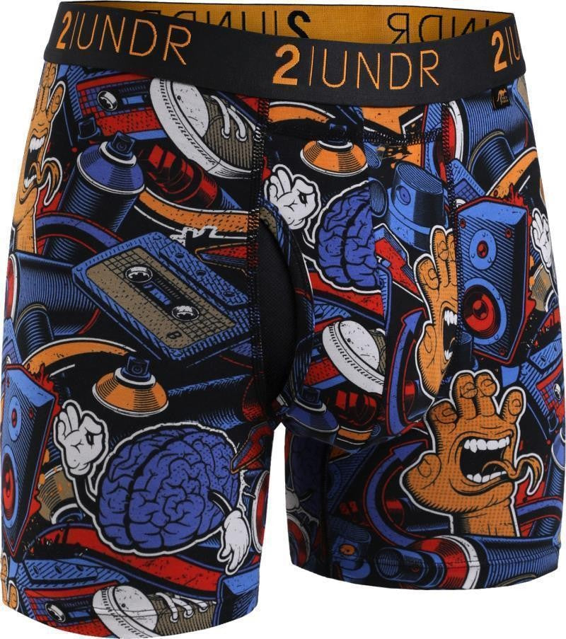 Swing Shift Boxer Briefs, 6" Inseam - Print - Mens - megamind 1
