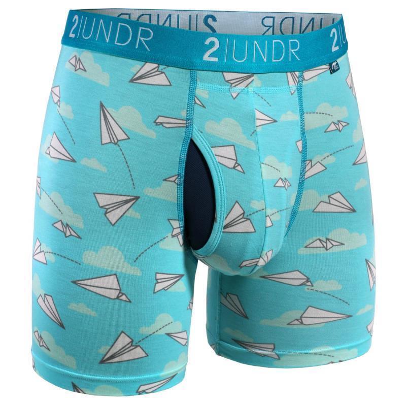 Swing Shift Boxer Briefs, 6" Inseam - Print - Mens - office jets 1