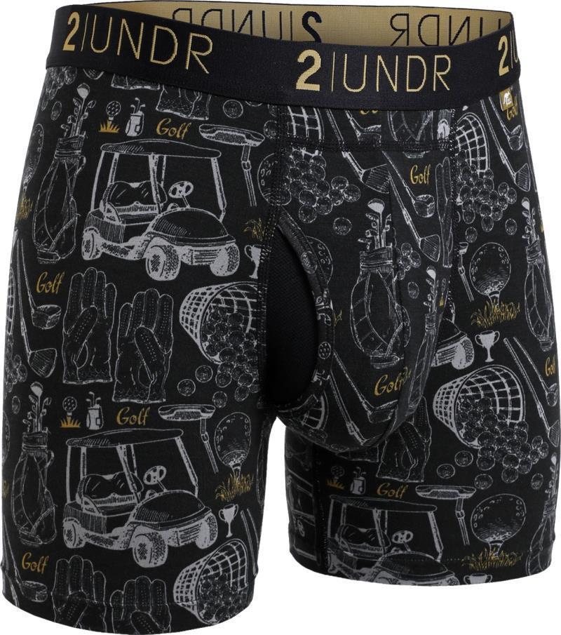 Swing Shift Boxer Briefs, 6" Inseam - Print - Mens - range time black 1