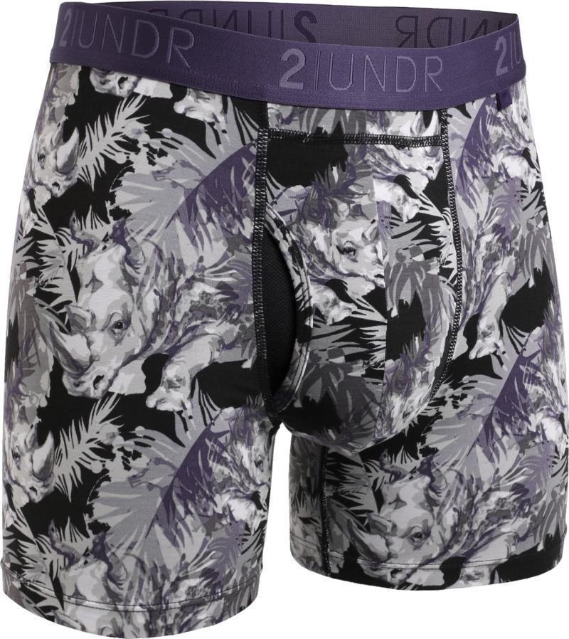 Swing Shift Boxer Briefs, 6" Inseam - Print - Mens - rhino 1