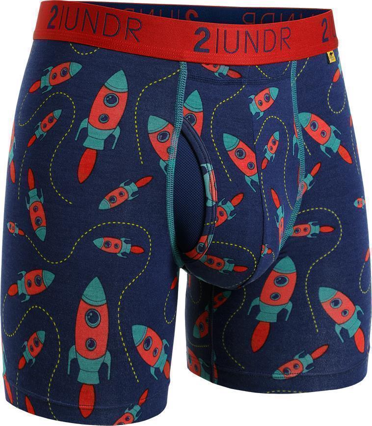Swing Shift Boxer Briefs, 6" Inseam - Print - Mens - rockets 1