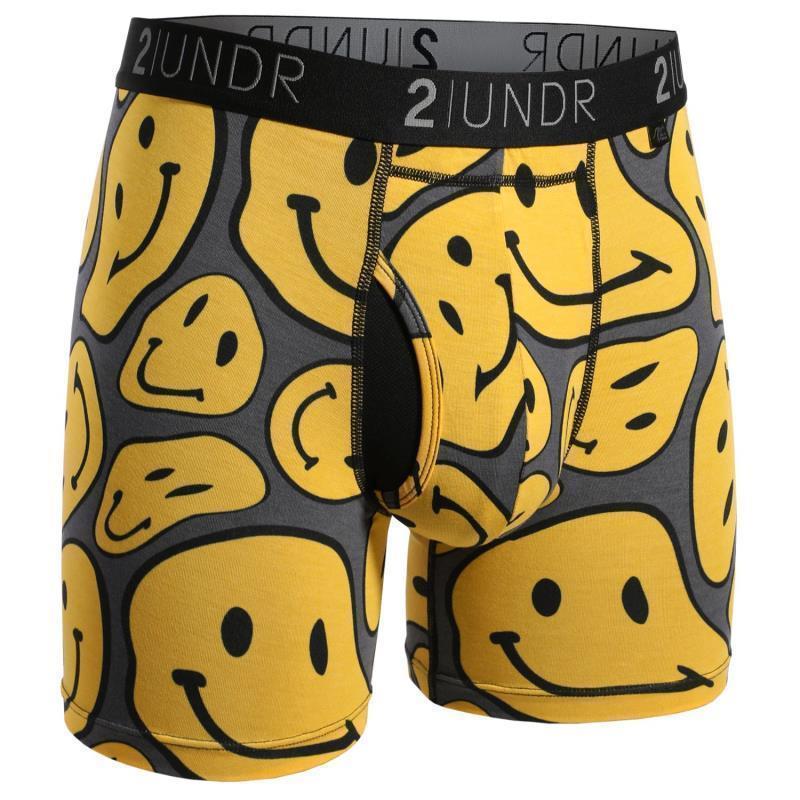 Swing Shift Boxer Briefs, 6" Inseam - Print - Mens - smiley 1