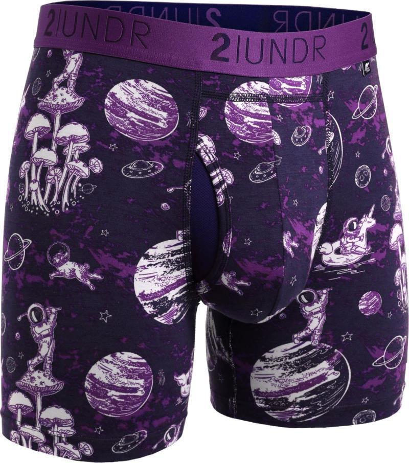 Swing Shift Boxer Briefs, 6" Inseam - Print - Mens - space golf navy 1