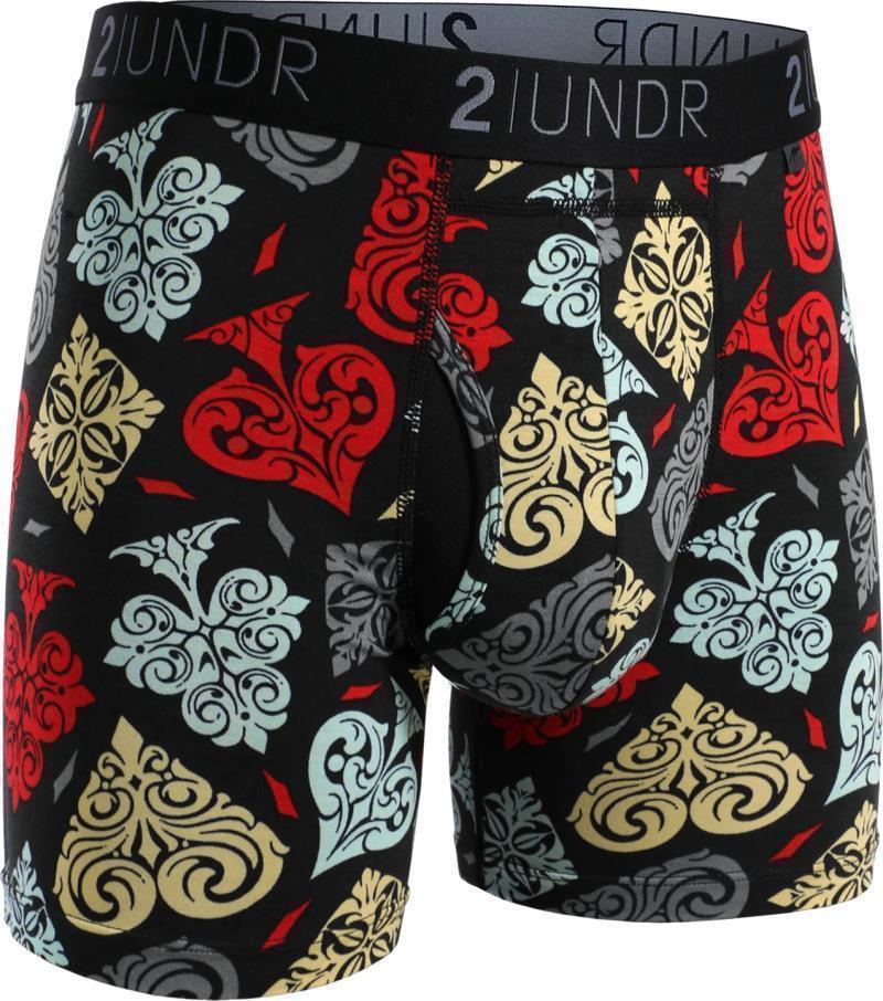 Swing Shift Boxer Briefs, 6" Inseam - Print - Mens - spades 1