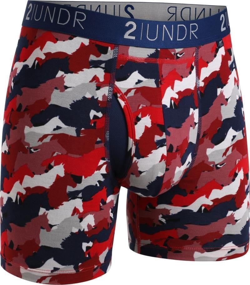 Swing Shift Boxer Briefs, 6" Inseam - Print - Mens - stampede 1