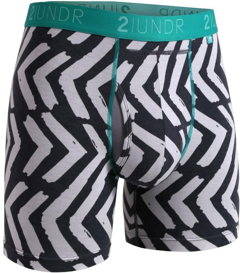 Swing Shift Boxer Briefs, 6" Inseam - Print - Mens - tiki 1