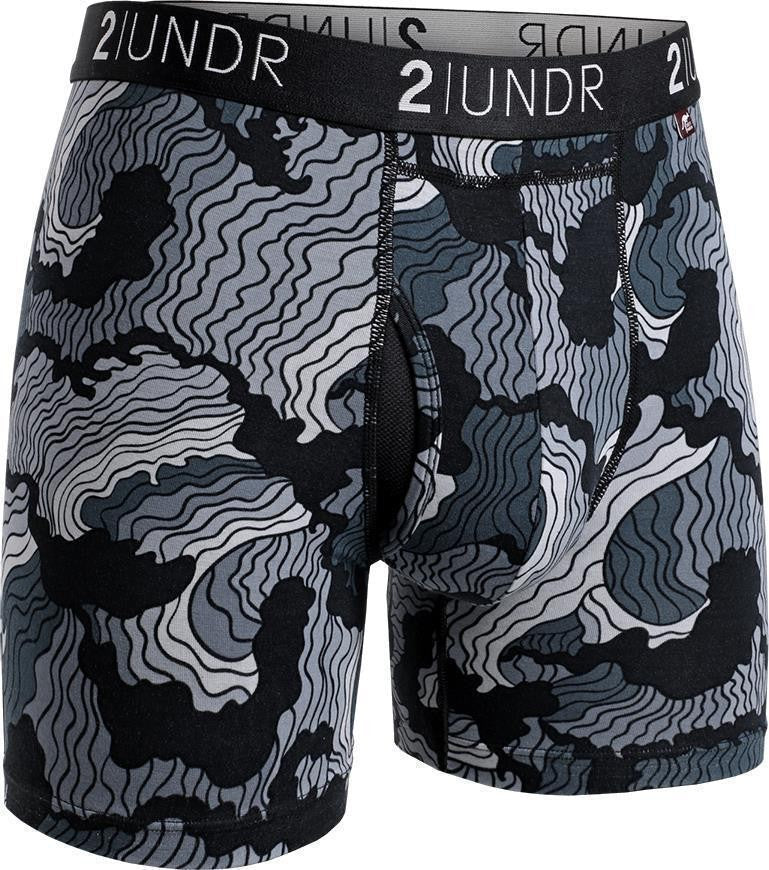 Swing Shift Boxer Briefs, 6" Inseam - Print - Mens - tsunami 1