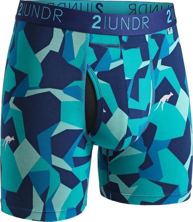 Swing Shift Boxer Briefs, 6" Inseam - Print - Mens - water camo 1
