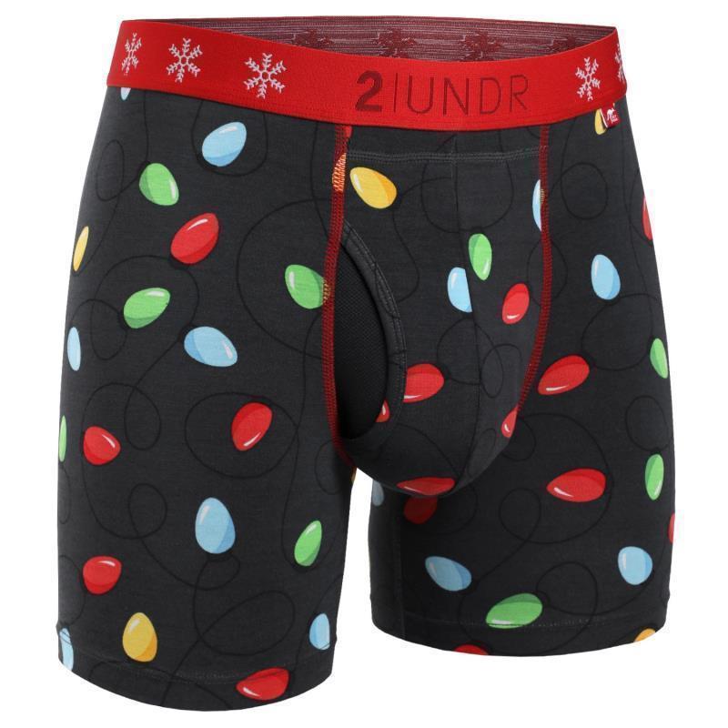 Swing Shift Boxer Briefs, 6" Inseam - Print - Mens - watts up 1
