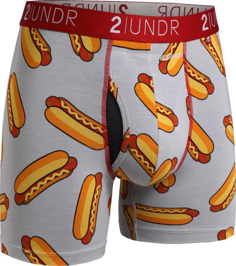 Swing Shift Boxer Briefs, 6" Inseam - Print - Mens - weiners 1