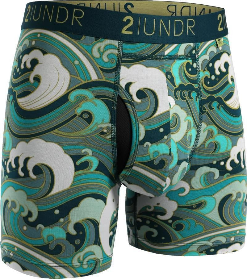 Swing Shift Boxer Briefs, 6" Inseam - Print - Mens - white caps 1