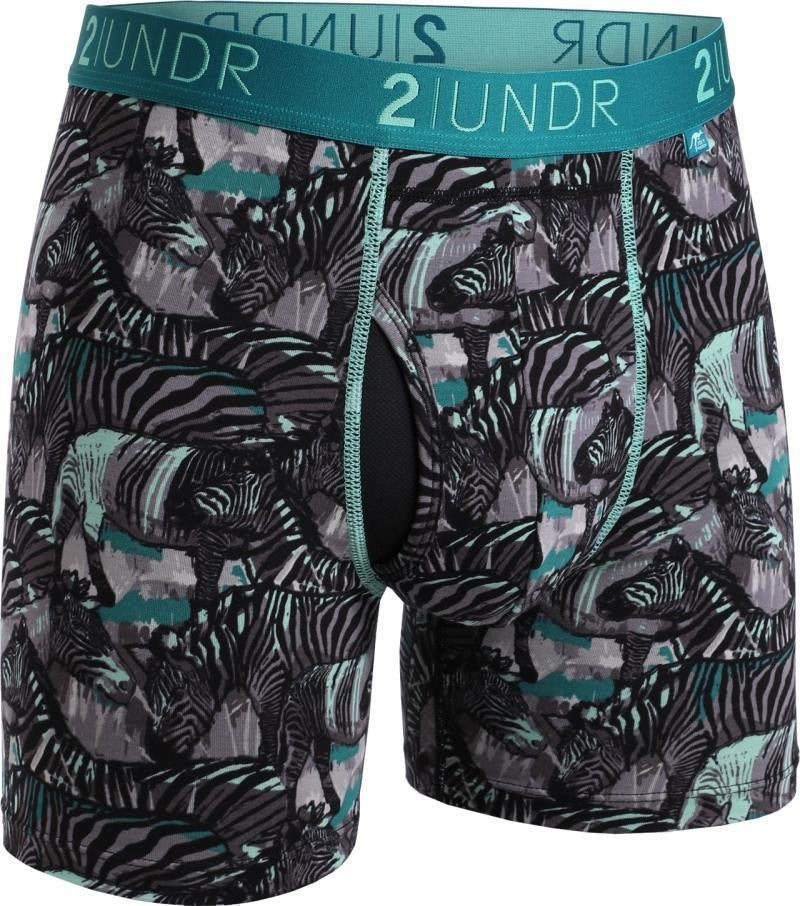 Swing Shift Boxer Briefs, 6" Inseam - Print - Mens - zebras 1