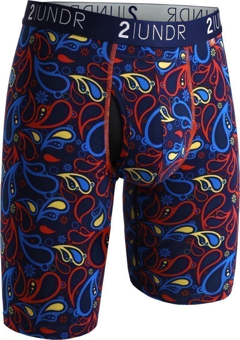 Swing Shift Long Leg, 9" Inseam, Print - Mens - blue paisley 1