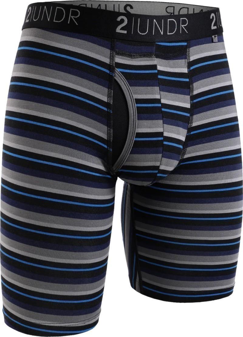 Swing Shift Long Leg, 9" Inseam, Print - Mens - blue stripes 1