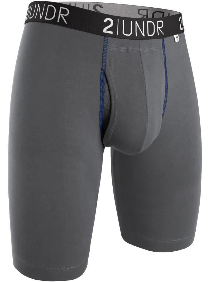 Swing Shift Long Leg, 9" Inseam - Solid - 4XL-5XL - Mens - Grey / Blue 1