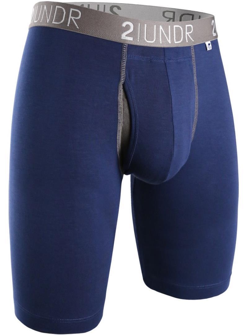Swing Shift Long Leg, 9" Inseam - Solid - 4XL-5XL - Mens - Navy / Grey 1