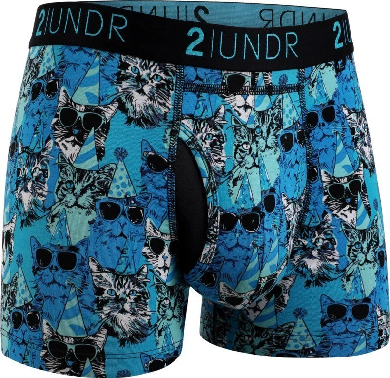 Swing Shift Trunks, 3" Inseam, Print - Mens - kitty corner 1