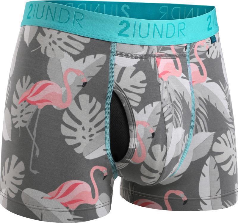 Swing Shift Trunks, 3" Inseam - Print - Mens - flamingo 1
