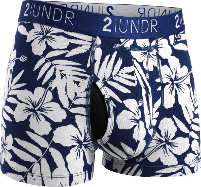 Swing Shift Trunks, 3" Inseam - Print - Mens - mahalo - navy / white 1