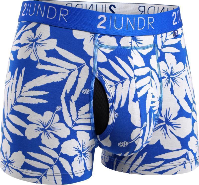 Swing Shift Trunks, 3" Inseam - Print - Mens - maui - blue / white 1